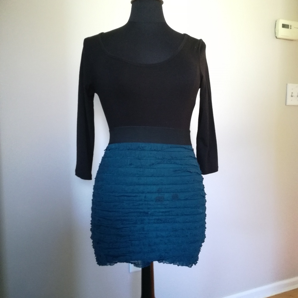 Long sleeved mini dress